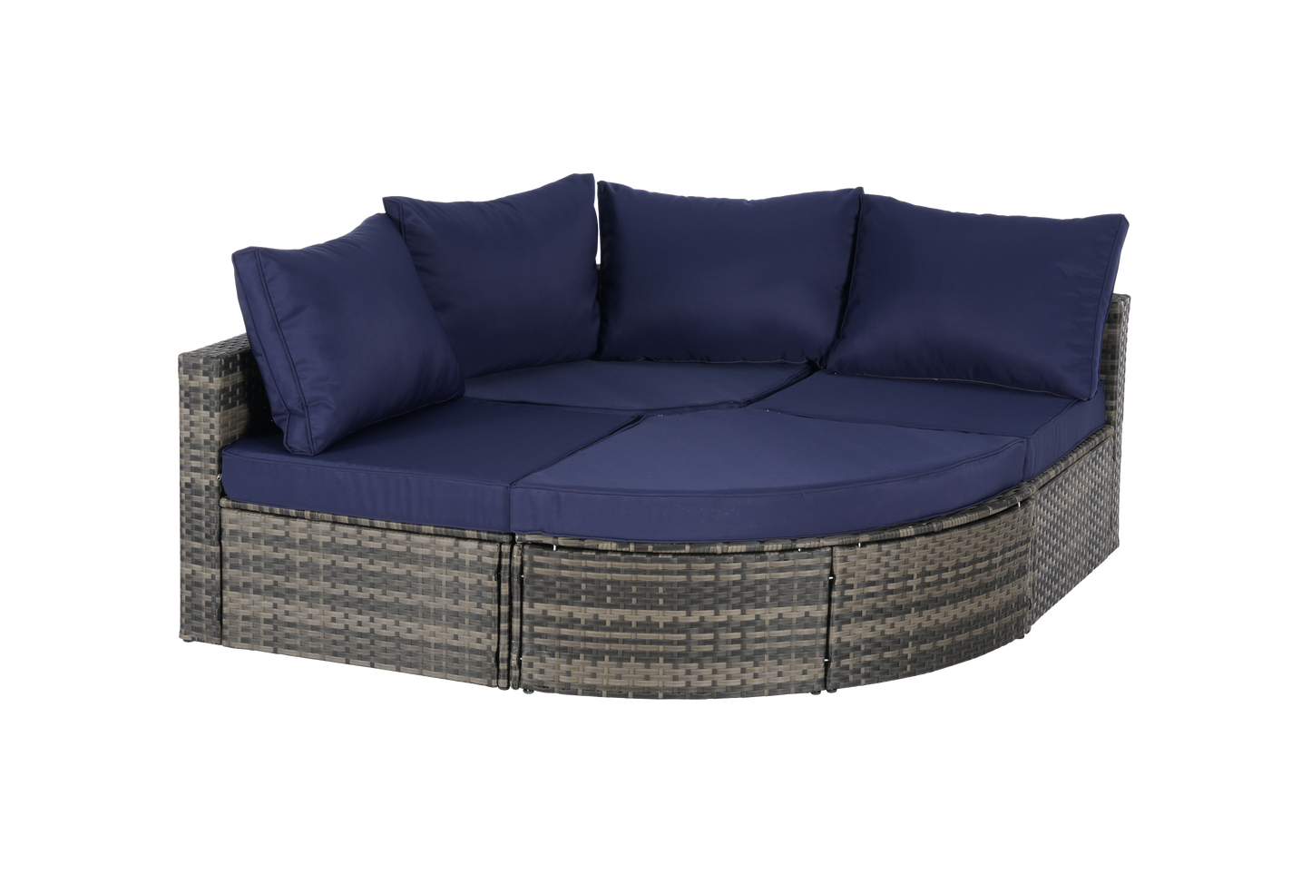 8 Piece Outdoor Patio Sofa Set, Sectional L- Shaped Patio Furniture
