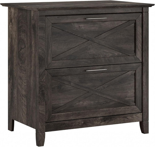 Bush Furniture Key West 2 Drawer Lateral File Cabinet in Dark Gray