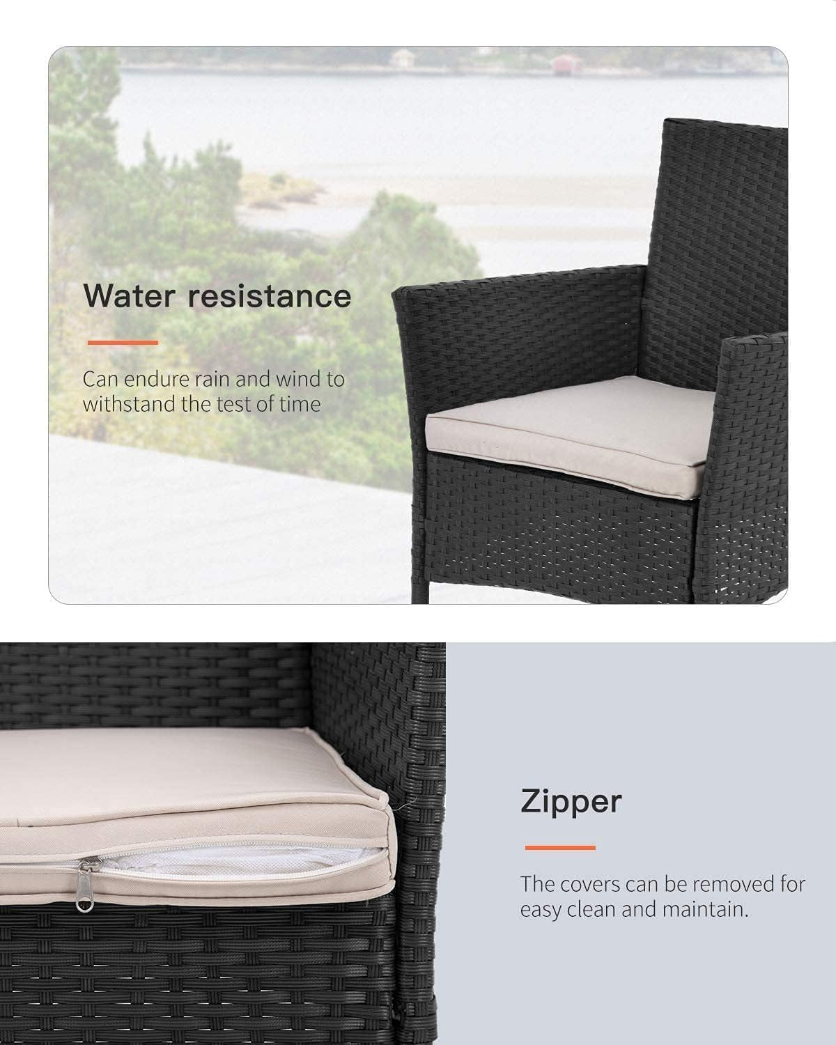 Patio Furniture Set Outdoor Furniture Wicker Bistro Rattan Chair