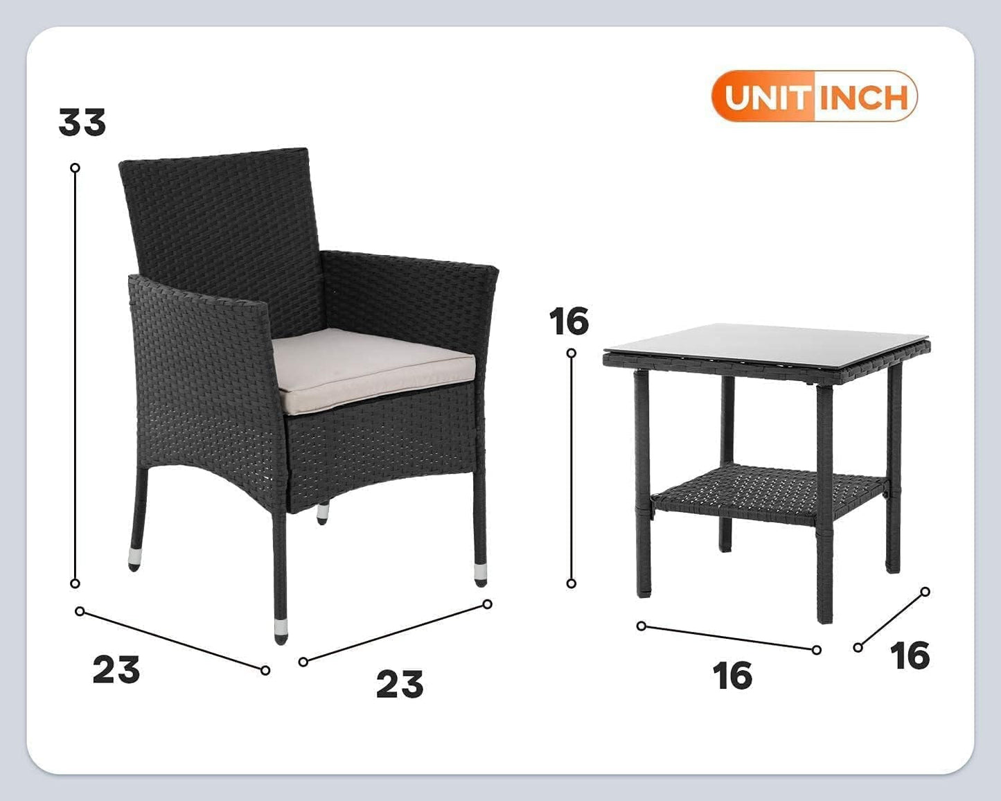 Patio Furniture Set Outdoor Furniture Wicker Bistro Rattan Chair