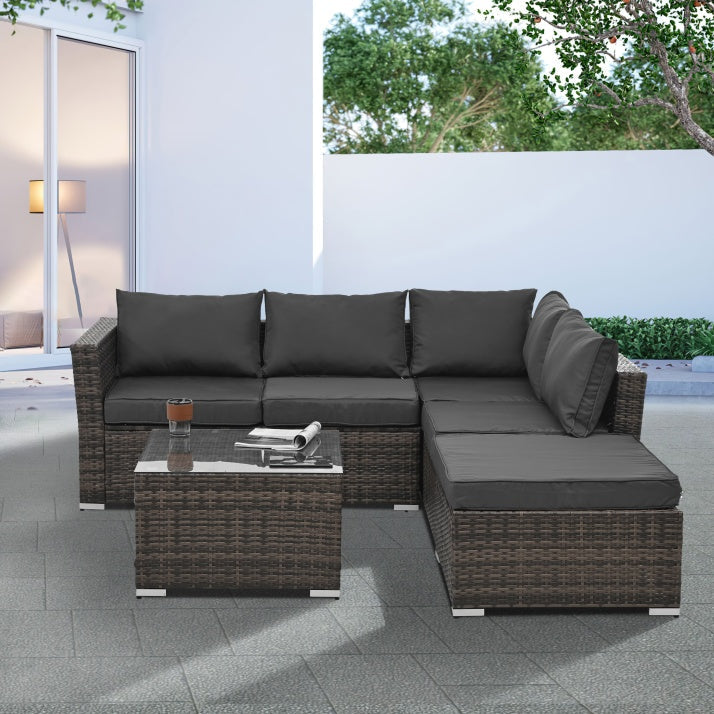 Patio Furniture, Outdoor Furniture, Seasonal PE Wicker Furniture, 4