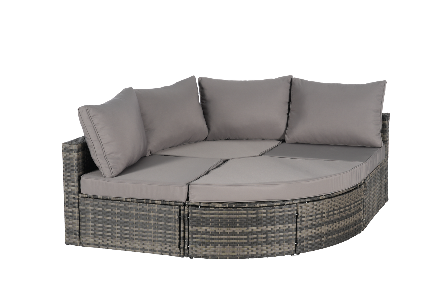 8 Piece Outdoor Patio Sofa Set, Sectional L- Shaped Patio Furniture