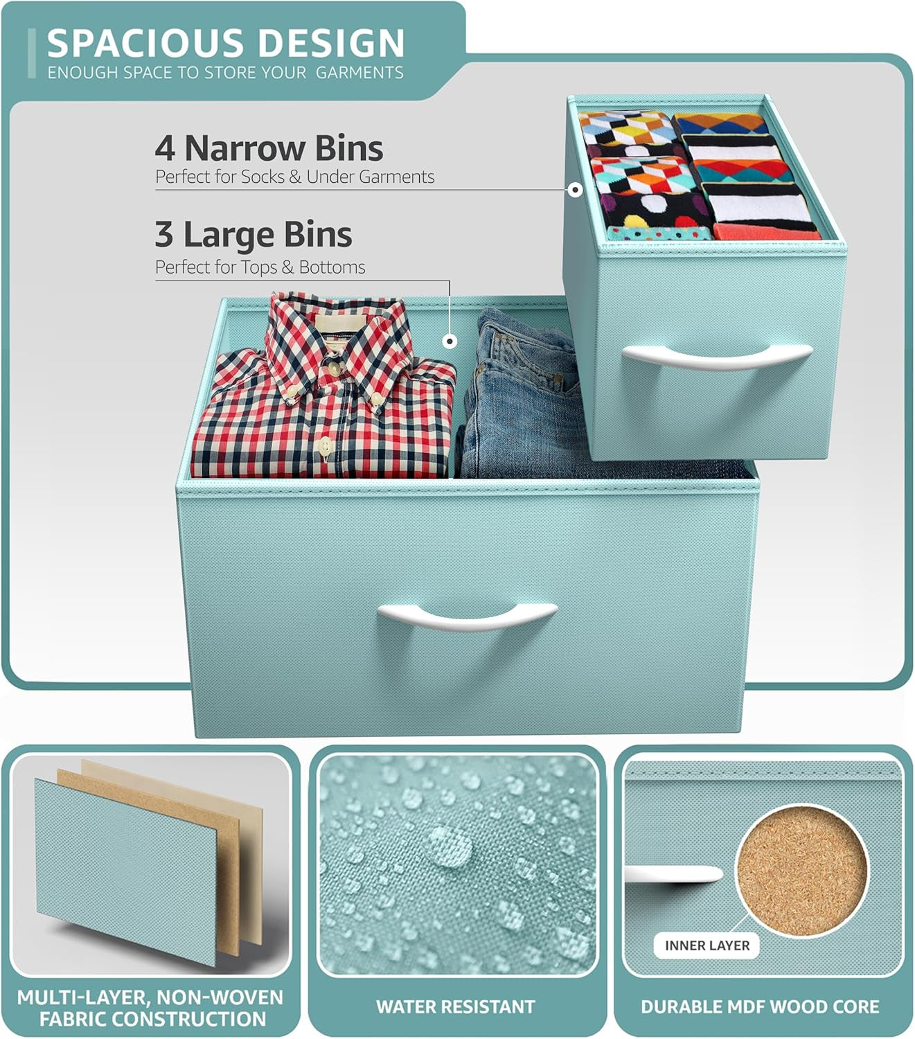 Dresser with 7 Drawers - Furniture Storage Chest for Kid’S, Teens,