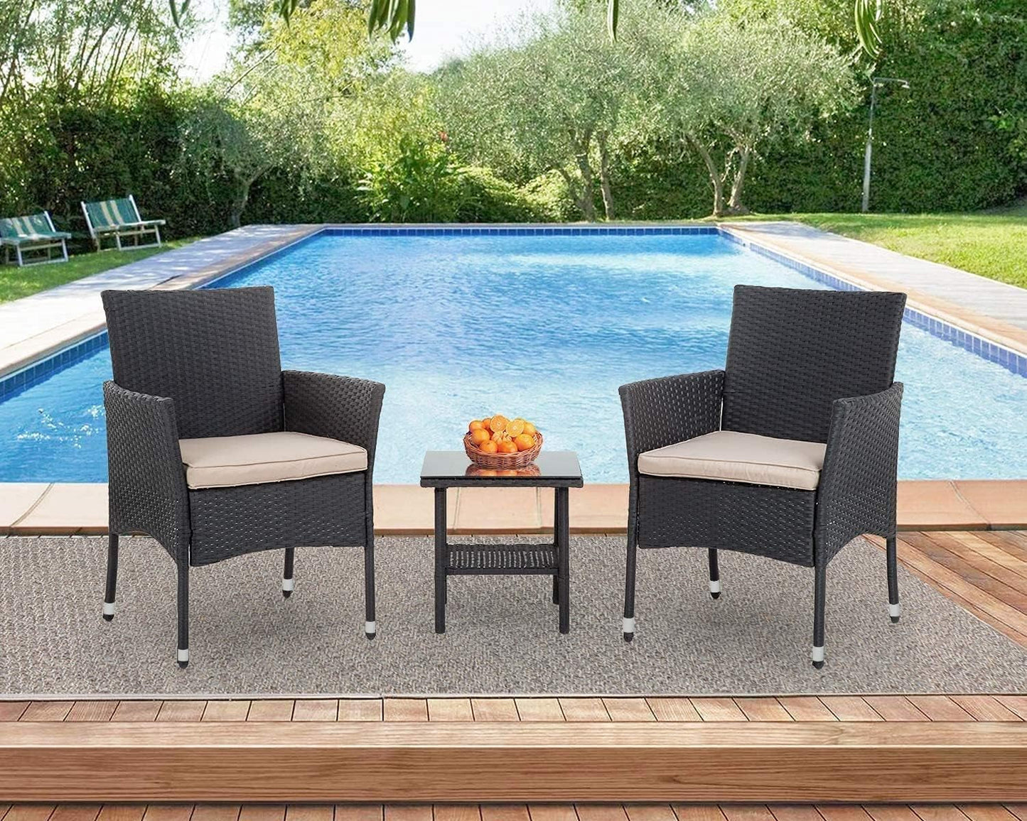 Patio Furniture Set Outdoor Furniture Wicker Bistro Rattan Chair