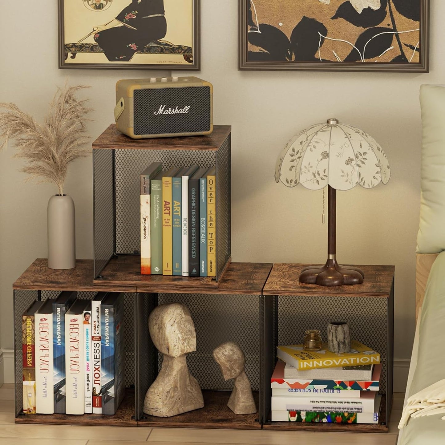 2 Cube Organizer Book Shelfs DIY Variable Stackable Cube Storage