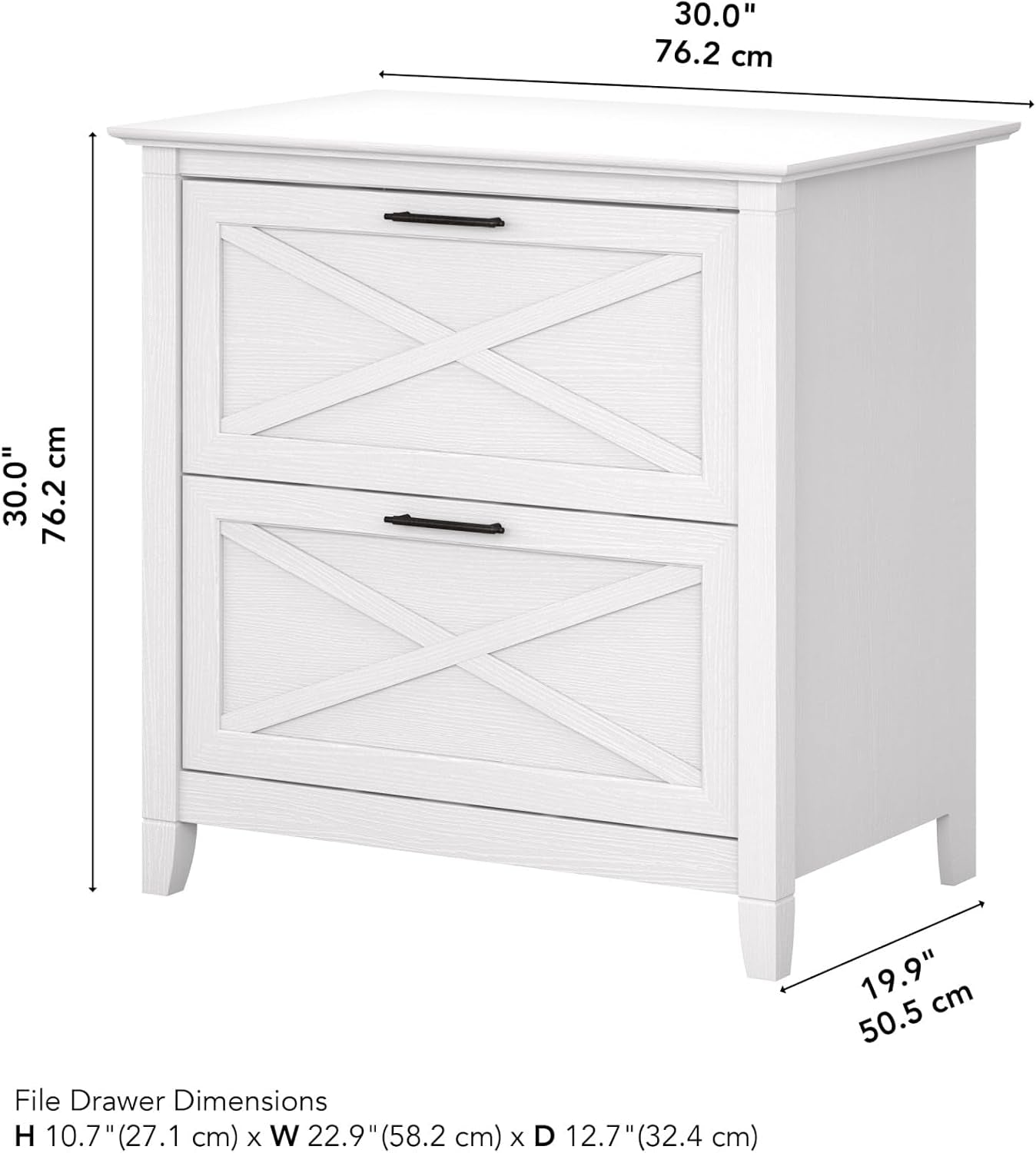 Bush Furniture Key West Lateral File Cabinet, Modern Farmhouse 2