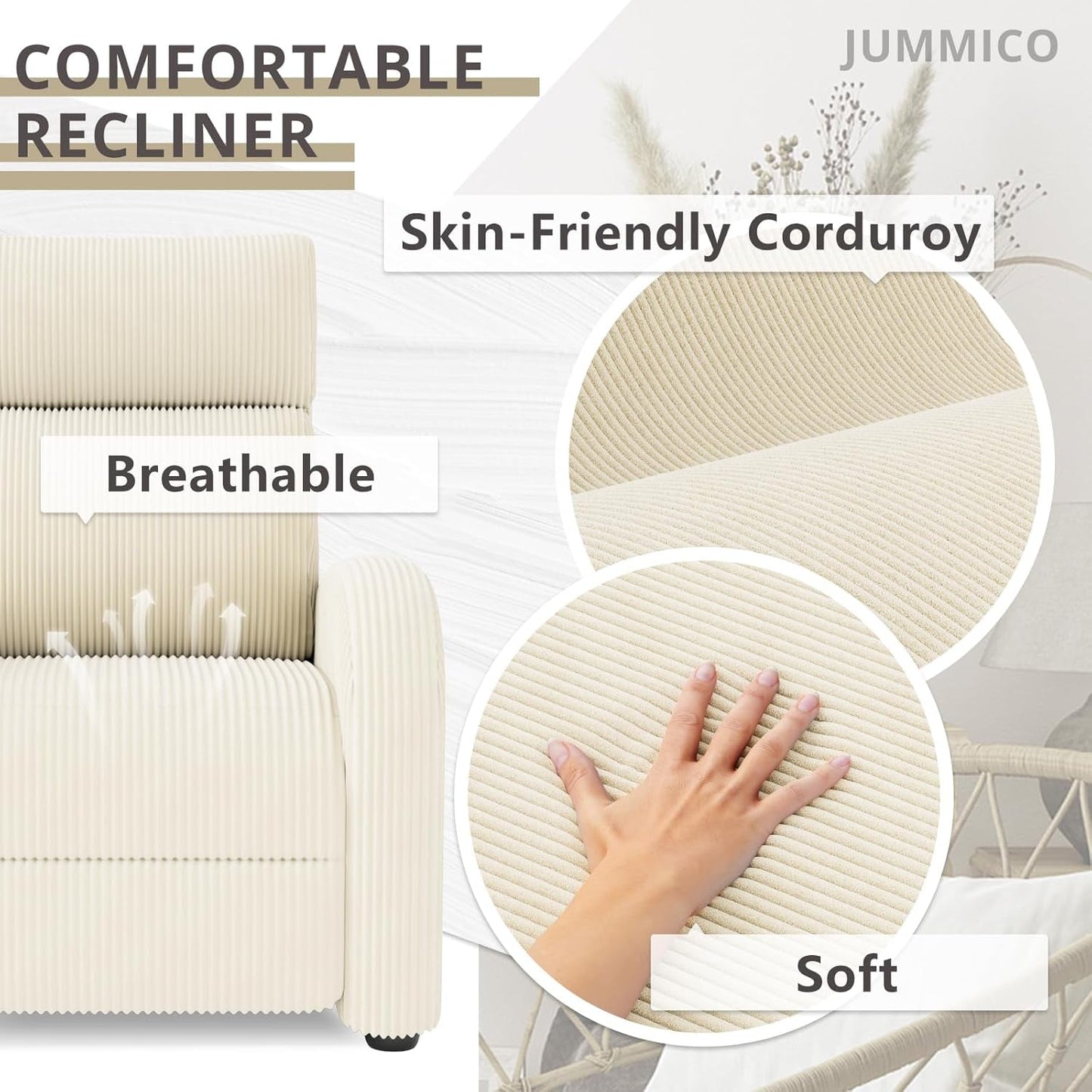 Recliner Chair Adjustable Home Theater Single Recliner Sofa Furniture